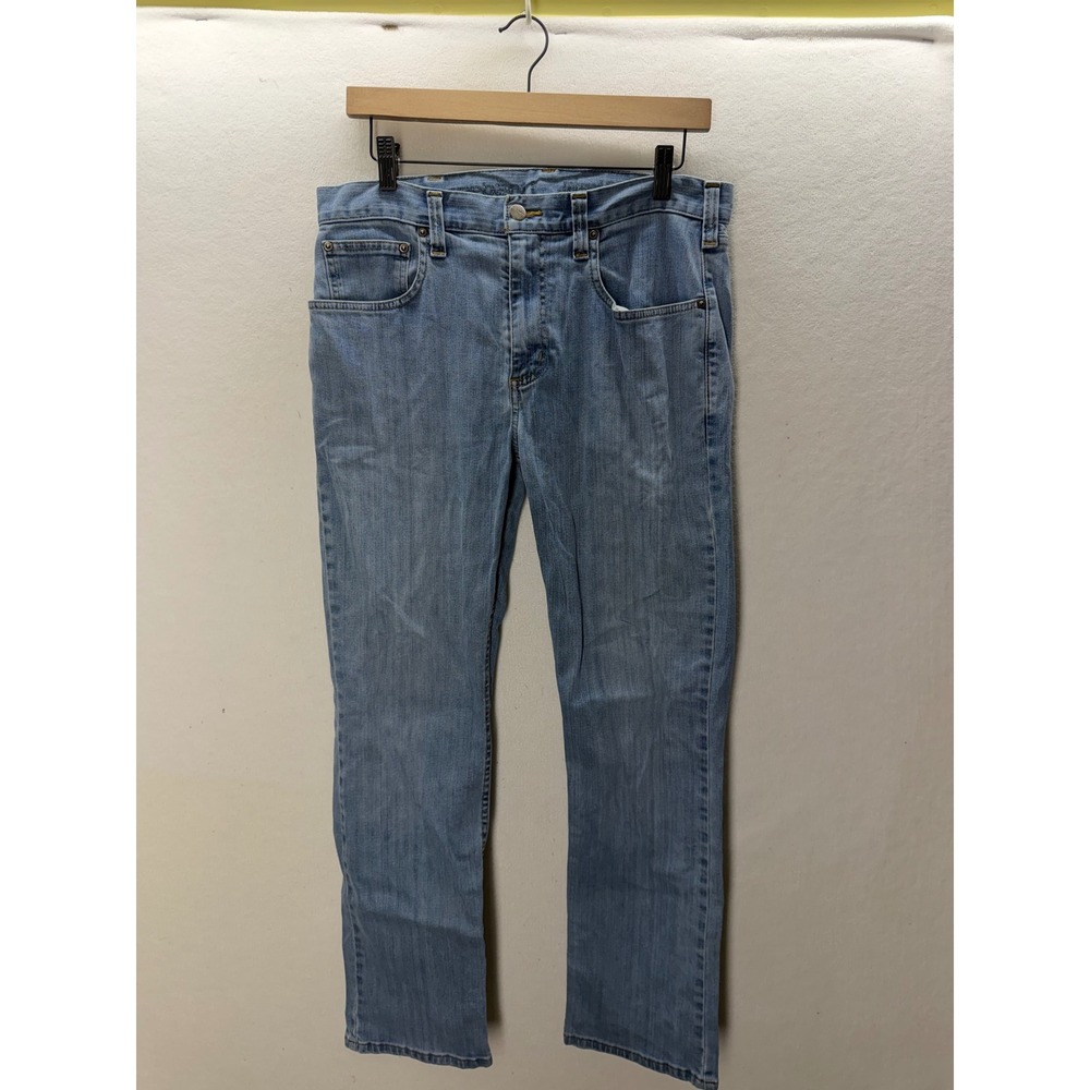 Carhartt Rugged Flex Jeans Mens 32x30 Blue Straight Leg Relaxed Fit 3597